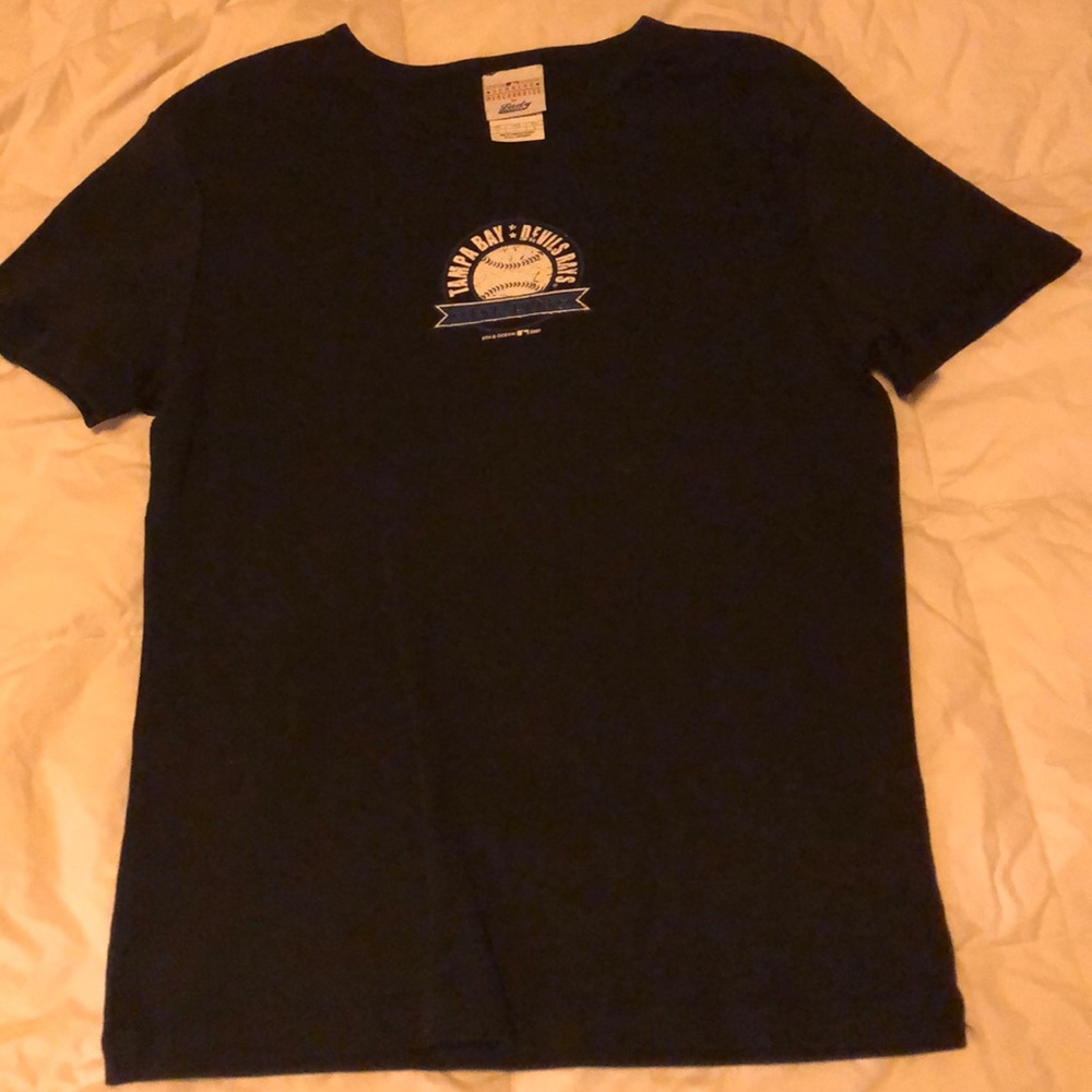 Tampa Bay Devil Rays baseball tee Size Large, Black.